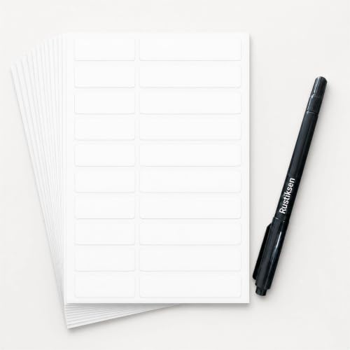 320 PCS Matte White Waterproof Labels with Marker, Removable Writable Vinyl Stickers for Jars, Food Containers, Freezer, Files and Travel Bottles, 2 Sizes - color: Matte White