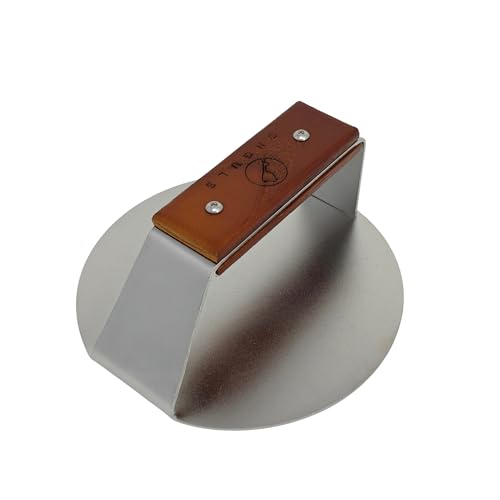 Unbreakable Smash Burger Press 6" – Heavy-Duty Stainless Steel Burger Smasher with Handmade Custom Wood Handle, Rust-Proof Press for Crispy Burgers, Bacon & Griddle Cooking