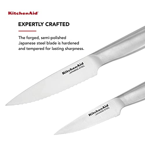 KitchenAid Gourmet Utility and Paring Knife Set Set with Blade Covers, 2-Piece, Stainless Steel - style: Utility and Paring Knife Set Set
