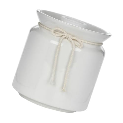 Luxshiny Ceramic Pickle Jar Airtight Storage Container for Tea Candy Beans Food-grade Tasteless Crock with Sealed Lid for Kitchen Preservation and Fermentation