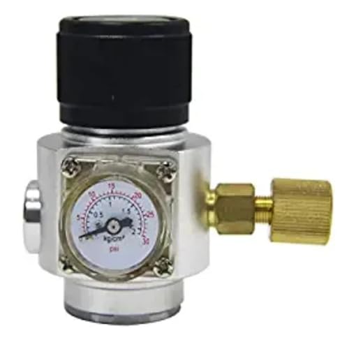 Home Brewing Mini Gas Regulator Soda Keg Regulator Co2 Keg Charger 0-90PSI for Soda Maker Sparkling Water Beer Soda Bottle Brewing Accessories(3l8-24UNF) - color: 3l8-24unf