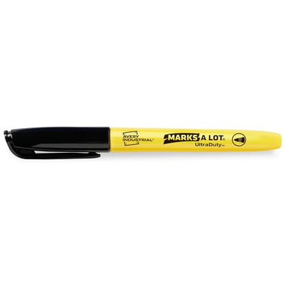 AVERY Marks A Lot UltraDuty Permanent Markers, Bullet Tip, Water Resistant, 1 Black Industrial Marker (29843) (Pack of 2) - size: 1 Count (Pack of 2)