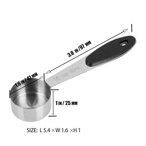 DOTINGHUX 1/8 Cup Magnetic Grips Stainless Steel Measuring Cup -1PCS - size: 1/8 cup