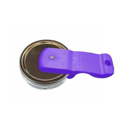 Mason Jar Opener Canning Tool,Canning Jar Opener, Releases Vacuum Seal on Wide Mouth and Regular Mouth Lids,Magnetic Jar Lid Lifter for Canning. Pickling and Home Food Storage (Purple) - color: Purple