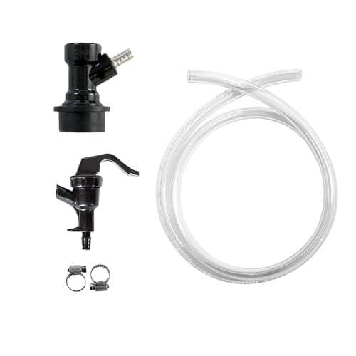 Varies Keg Kit with 5 Gallon Ball Lock Keg, 20 cuft Steel Nitrogen Cylinder, Regulator, and All Accessories