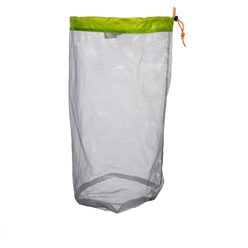 Camping Mesh Bag, Mesh Stuff Sack Light weight Nylon Mesh Drawstring Storage Bag for Travelling Hiking Camping Stuff Storage(L)