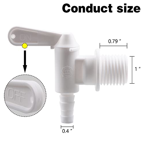 Botting Bucket Spigot 1'' Beer Brew Spout Tap Plastic Bucket Spigot Valve for Home Brewing Wine Making 3 Pack - size: 3 PACK