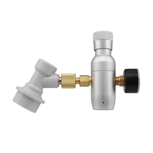 Home Brewing Homebrew Keg CO2 Charger Kit, 0-60PSI CO2 Regulator 7/16" with Gas Ball Lock Connector for Beer Brewing Bar Accessories Brewing Accessories(Set) - color: Set