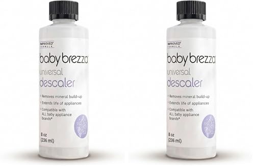 Baby Brezza Descaler 8 oz. Made in USA. Universal Descaling Solution and other appliances. Removes mineral build-up and extends your machine’s lifespan, (Pack of 2) - size: 8 Fl Oz (Pack of 2)