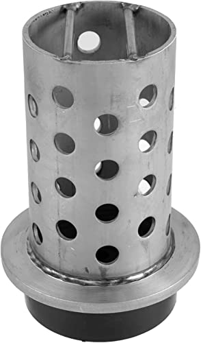 DZQ Perforated Casting Flask Vacuum Casting, 304 Stainless Steel Flanged with Rubber Sprue Base, Various Sizes for Metal Casting (4" x 5") - size: 4" x 5", style: Height: 5in