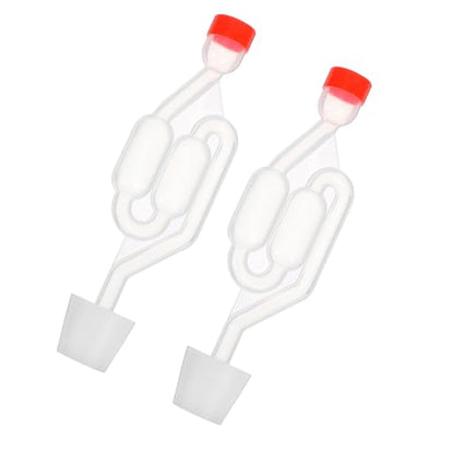 2 Sets S-shape Brewing Airlocks with #6 Silicone Stopper, Fermentation Accessories to Monitor Fermentation Process and Prevent Gas Backflow, for Wine, Beer, and Home Brewing