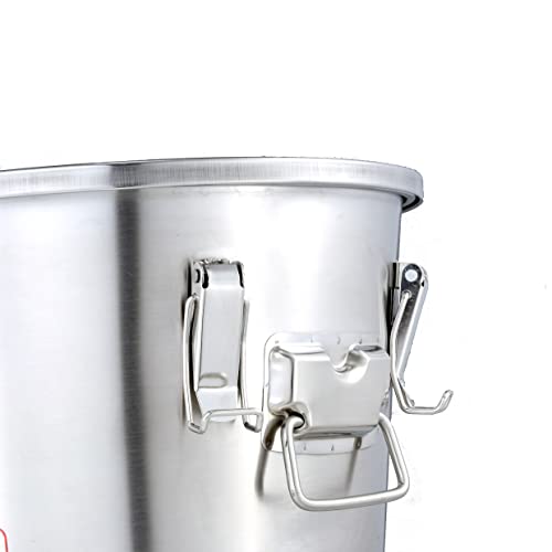 Stainless Steel Conical Fermenter 17 Gallon | Homebrew Beer & Wine Making Tank | Wide Mouth with Lid & Airlock Fermentation tank| 304 SS, Durable & Easy Clean (Home Brewing Equipment)