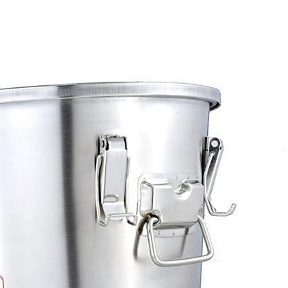 Stainless Steel Conical Fermenter 17 Gallon | Homebrew Beer & Wine Making Tank | Wide Mouth with Lid & Airlock Fermentation tank| 304 SS, Durable & Easy Clean (Home Brewing Equipment)