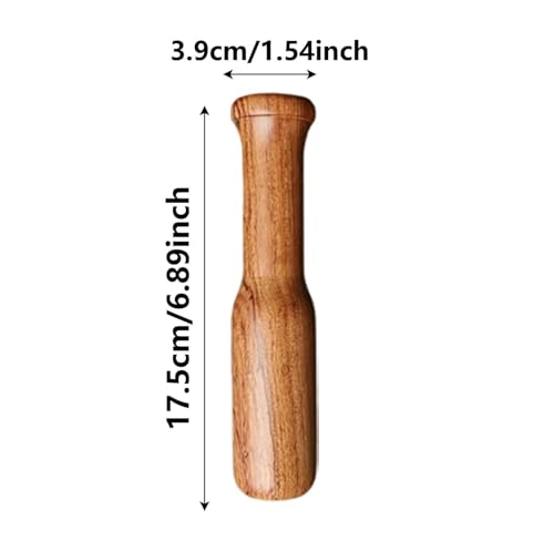 Sauerkraut Pounder - Manual Non-Slip Wooden Masher, Vegetable Fermentation Tamper, Pickle Packer Tool, Kitchen Food Prep | Wooden Crusher Tool,For Sauerkraut Pickling And Cooking (Khaki) - color: Khaki