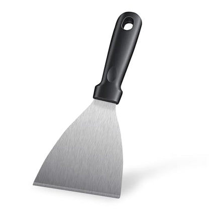 Griddle Scraper，Stainless Steel Grill Scraper,Slant Edge Metal Spatula for Teppanyaki Flat Top BBQ,Grill Cooking,Frying Steak Pork Chop Chicken Chop,Dishwasher Safe - style: Griddle Scraper