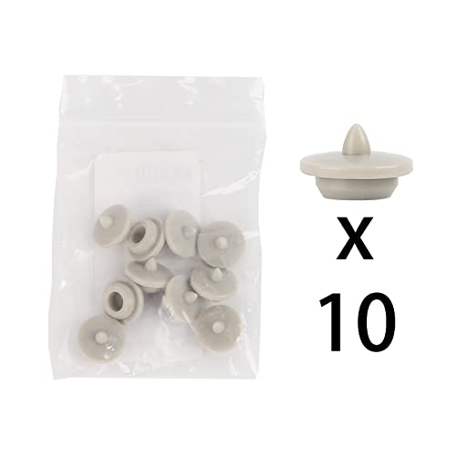 MEASUREMAN 10 Pack Gray Silicone Oil Seal Plug, Rubber Oil Cap for Liquid Filled Pressure Gauge
