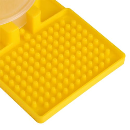 Bee Water Feeder for Beehive Entrance Transparent Yellow Plastic Drinking Bowl for Bees Durable Lightweight Feeder for Spring Build Up and Summer Hydration