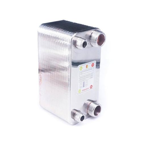 Generic 32 Plates Heat Exchanger Beer Wort Chiller Cooler 304 Stainless Steel for Home Brewing Beer
