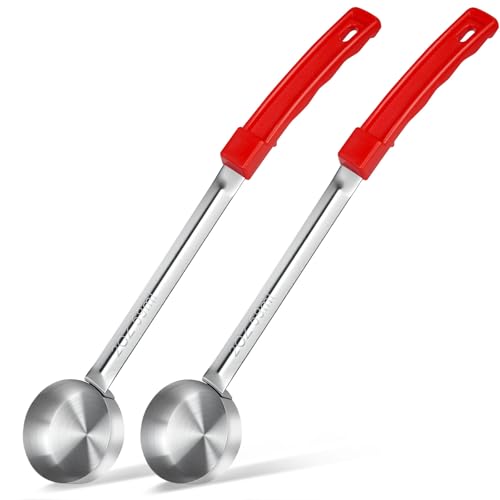 2 Ounce Solid Stainless Steel Portion Control Ladle Spoon - 2Pcs Pizza Sauce Serving Spoons Portion Ladle for Sauces, Perfect for Weight Watchers, Buffets, Parties - size: 2 Ounce, style: 2 PCS