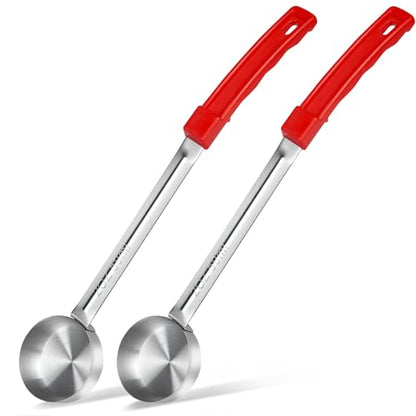 2 Ounce Solid Stainless Steel Portion Control Ladle Spoon - 2Pcs Pizza Sauce Serving Spoons Portion Ladle for Sauces, Perfect for Weight Watchers, Buffets, Parties - size: 2 Ounce, style: 2 PCS