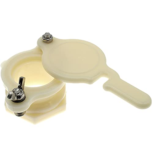 Heavy Duty Honey Gate Valve Nylon Honey Extractor Tap Bucket Beekeeping Supplies with Gasket and Wing Nut(White)