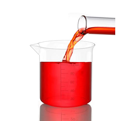 12 Pcs 3.4 Oz Transparent Experiment Measuring Cup | 100ml Plastic Beaker for Science Experiment, Measuring - size: 100ml (3.4oz) - Pack of 12