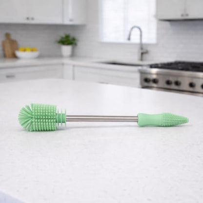 Haakaa Silicone Cleaning Brush – Household Cleaning Brushes for Bottles and Crevices – Food-Grade Silicone: Dishwasher Safe - color: Brush-lime