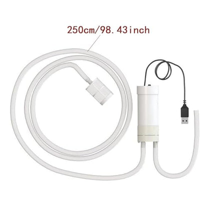 Portable Electric Siphon Pump Self Priming for Bottling Beer Liquids USB Rechargeable Compact Low Noise Leakproof with Soft Tube- tube 2.5m - color: tube 2.5m