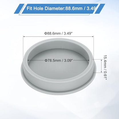 uxcell Silicone Rubber Plug, High Temp Round Hole Plug Waterproof Rubber Stopper Pipe End Caps Fit 88.6mm/3.49" Hole for Coating, Painting, Fence, Pipe Post - size: 88.6mm/3.49"