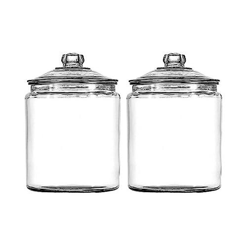 Anchor Hocking Heritage Hill 1 Gallon Glass Jar with Lid, Set of 2 - size: 1 Gallon, Set of 2