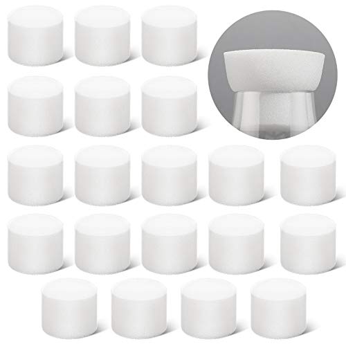 20 Pieces Foam Stopper Plastic Foam Plug 50mm Openings for Tubes and Flasks, Beer Making, Yeast Starter