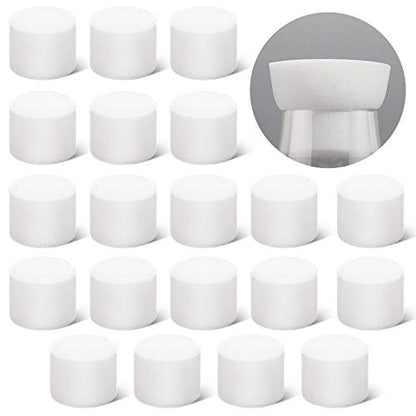 20 Pieces Foam Stopper Plastic Foam Plug 50mm Openings for Tubes and Flasks, Beer Making, Yeast Starter