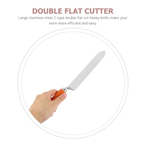 Stainless Steel Honey Uncapping Knife with Ergonomic Handle for Beekeeping Extraction Manual Beehive Scraper Tool Random Color