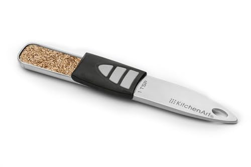 KitchenArt Pro Adjust-A-Teaspoon, Stainless Steel Measuring Spoon, Silver - size: Teaspoon
