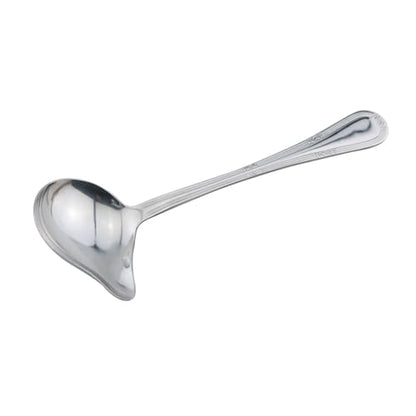 TAODAN Length 7.87 Inch Stainless Steel Gravy Ladle with Pouring Spout Hot Pot Cooking Spoon Home Kitchen Oil Spoon for Scooping Up Gravy and Sauces