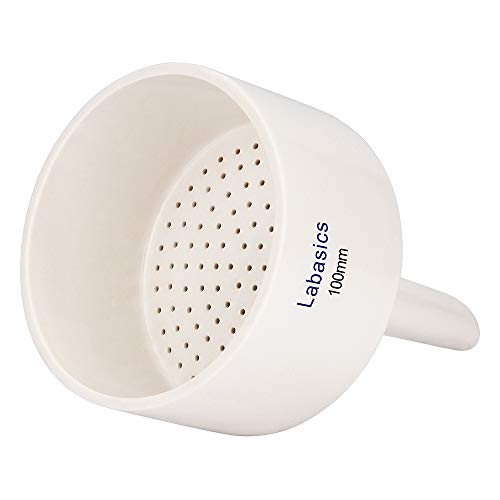 Labasics Porcelain Buchner Funnel 100 mm, Porcelain Buchner Filter Funnel OD 10 cm ID 8.8 cm for Laboratory - size: 100 mm