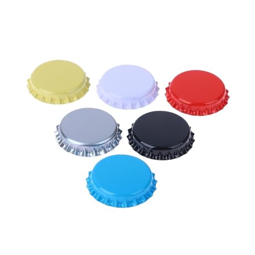 100Pc/Set Beer Cap New Beer Bottle Caps Oxygen Absorbing Seal Caps for DIY Home Brewing Beer Tool Bar Accessorie(White) - color: White