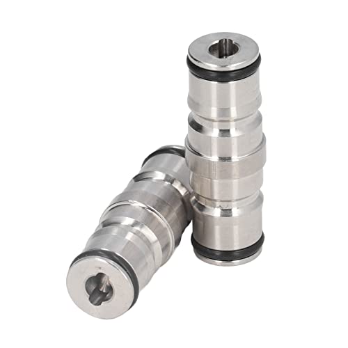 2 Pcs Homebrew Lock, Stainless Steel Quick Disconnect Liquid and Gas Jumper Post Corny Keg Adapter Double Ended Corny Post Ball Lock Post for Cleaning Beer Brewing, Gas