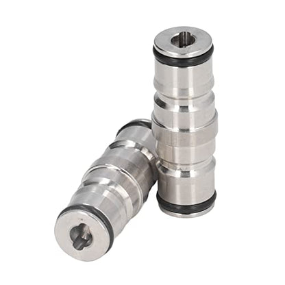 2 Pcs Homebrew Lock, Stainless Steel Quick Disconnect Liquid and Gas Jumper Post Corny Keg Adapter Double Ended Corny Post Ball Lock Post for Cleaning Beer Brewing, Gas