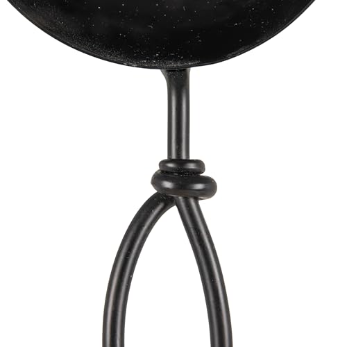 Creative Co-Op Hammered Stainless Steel Scoops, Black, Set of 4 - color: Black