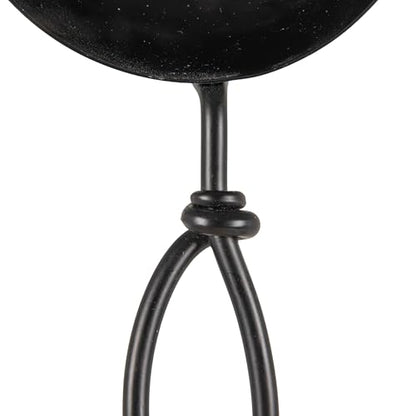 Creative Co-Op Hammered Stainless Steel Scoops, Black, Set of 4 - color: Black