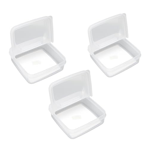 AYNEFY Kitchen Kitchen Storage, Airtight Transparent Pp Box Heat And Cold Cheese Box Multipurpose Using Foods Storage Box For Fruits Minced Garlic Chili 3 Pcs Flip Lid Cheese