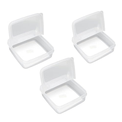 AYNEFY Kitchen Kitchen Storage, Airtight Transparent Pp Box Heat And Cold Cheese Box Multipurpose Using Foods Storage Box For Fruits Minced Garlic Chili 3 Pcs Flip Lid Cheese