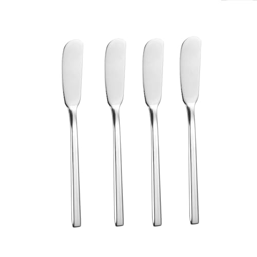 IMEEA Butter Knife Stainless Steel Butter Knife Spreader 6.5-Inch Cheese Spreaders, Set of 4