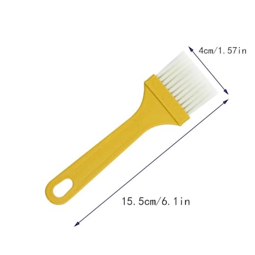 Pastry Brush Kitchen Accessories Yellow Barbecue Basting Brush Cooking Tools Reusable BBQ Oil Brush Pancake(Yellow)