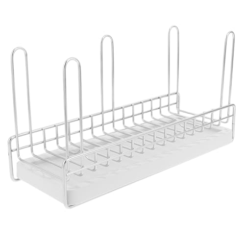 VICASKY Stainless Steel Bottle Drying Rack with Drain Tray, Kitchen Cup Holder Rack and Teacup Draining Shelf, Countertop Storage Organizer for Water Cups, Mason Jars, Mugs, and Sports