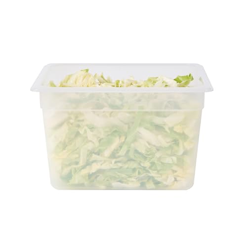 Restaurantware Food Storage Container 1 Pack of 12.7 x 10.3 x 7.8 Inches Plastic Stackable Storage Box White Reusable Label Container Dishwasher Safe For Restaurants And Kitchens