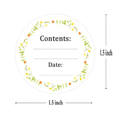 Dissolvable Canning Labels for Mason Jars,1.5 Inch Dissolvable Food Stickers Removable Freezer Food Date Labels for Food Containers(Pack-200) - size: 1.5 inch