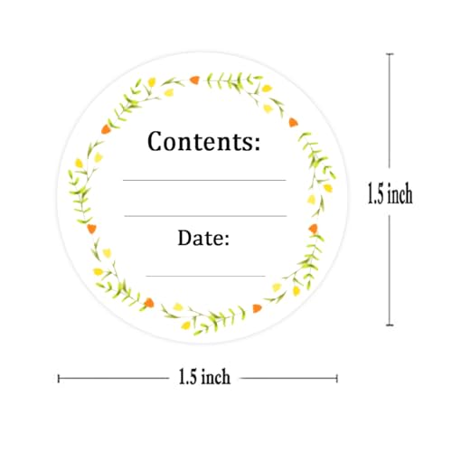 Dissolvable Canning Labels for Mason Jars,1.5 Inch Dissolvable Food Stickers Removable Freezer Food Date Labels for Food Containers(Pack-200) (Pack of 2) - size: 1.5 inch (Pack of 2)