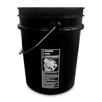 ePackageSupply 5 Gallon Bucket - Food Grade Bucket, Metal Handle Grip, BPA-Free, Heavy-Duty 90 Mil HDPE Plastic Pail, Stackable Utility Container, Made in USA, Lid Not Included, Black, 60 Packs - color: Black, size: 60 Packs